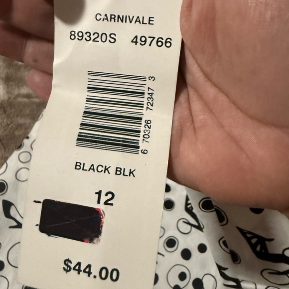 New York City Design Co. Black and White Knee-Length A-Line Skirt Size 12 - Picture 5 of 10